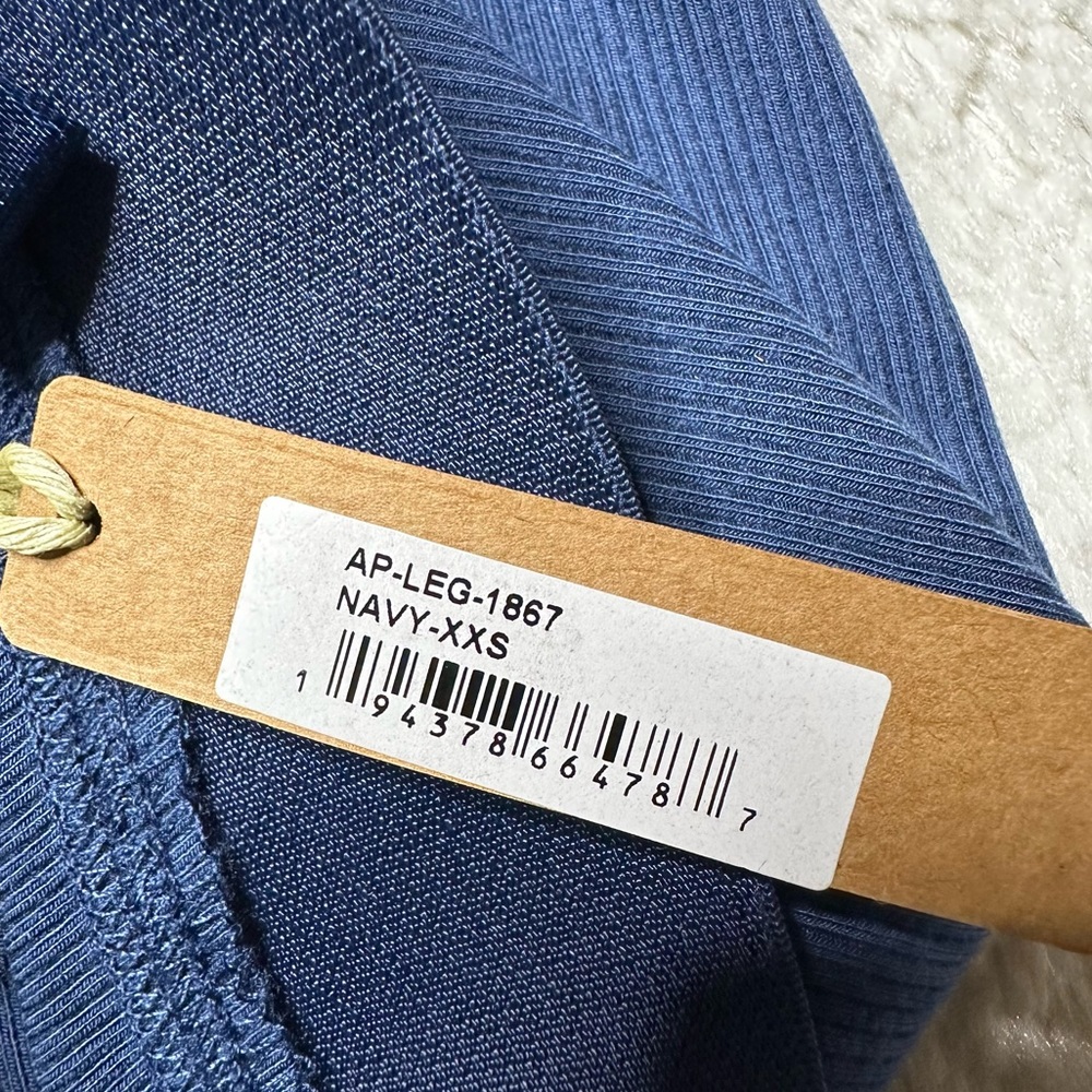 NWT Skims Team USA Limited Edition Ribbed Loungewear Leggings Navy Women’s XXS - Picture 9 of 11